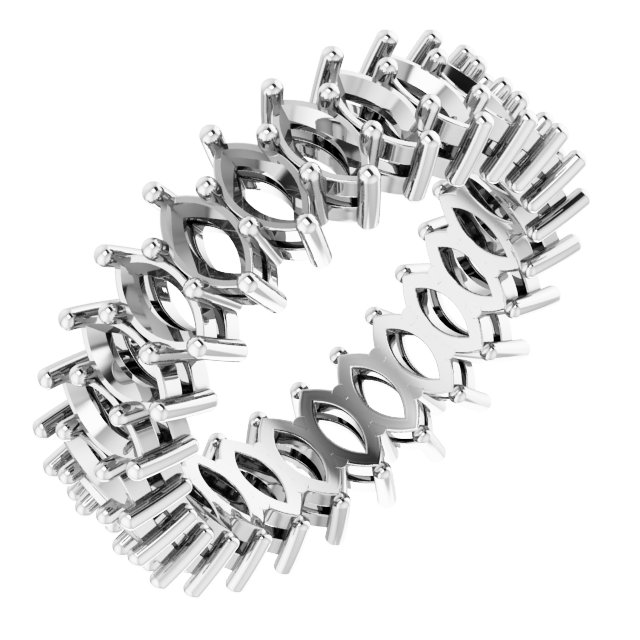 Shared-Prong Eternity Band
