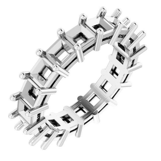 Shared-Prong Eternity Band