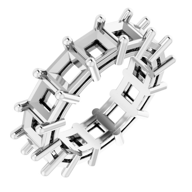 Shared-Prong Eternity Band
