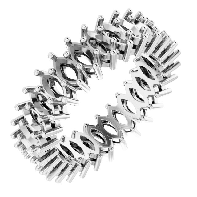Shared-Prong Eternity Band