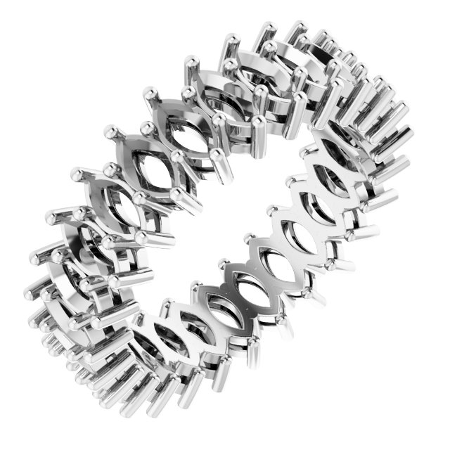 Shared-Prong Eternity Band