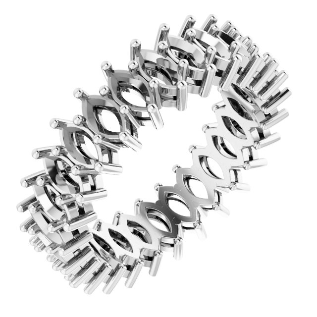 Shared-Prong Eternity Band