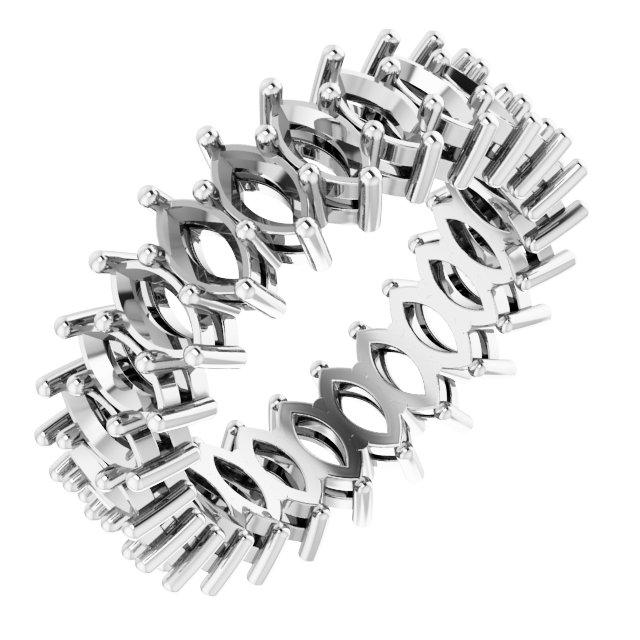 Shared-Prong Eternity Band