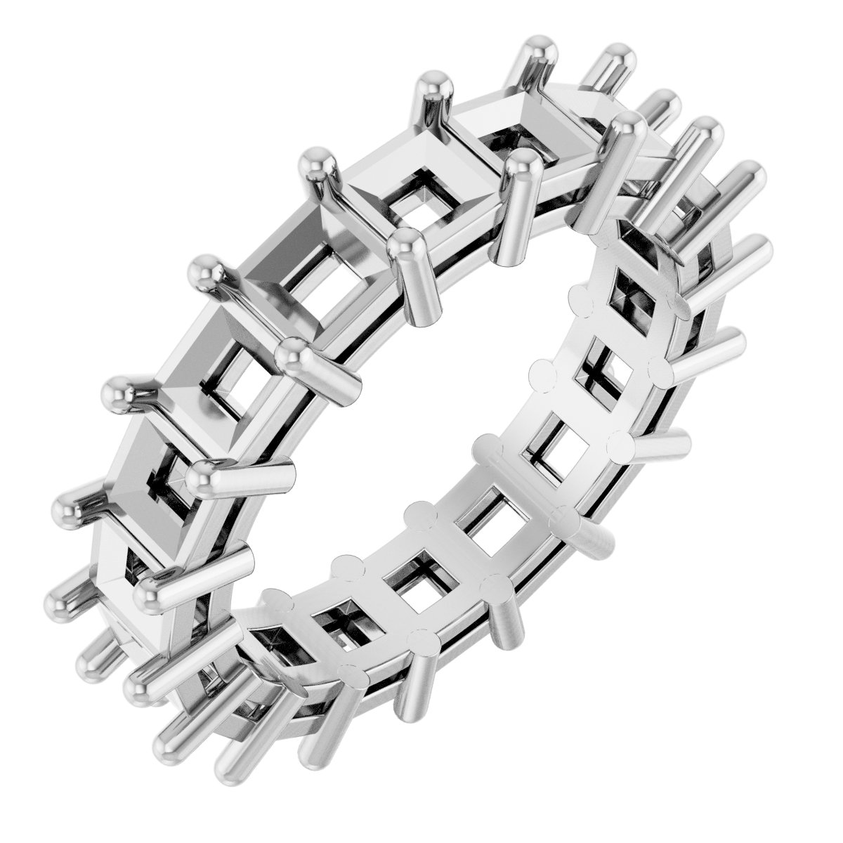 Shared-Prong Eternity Band