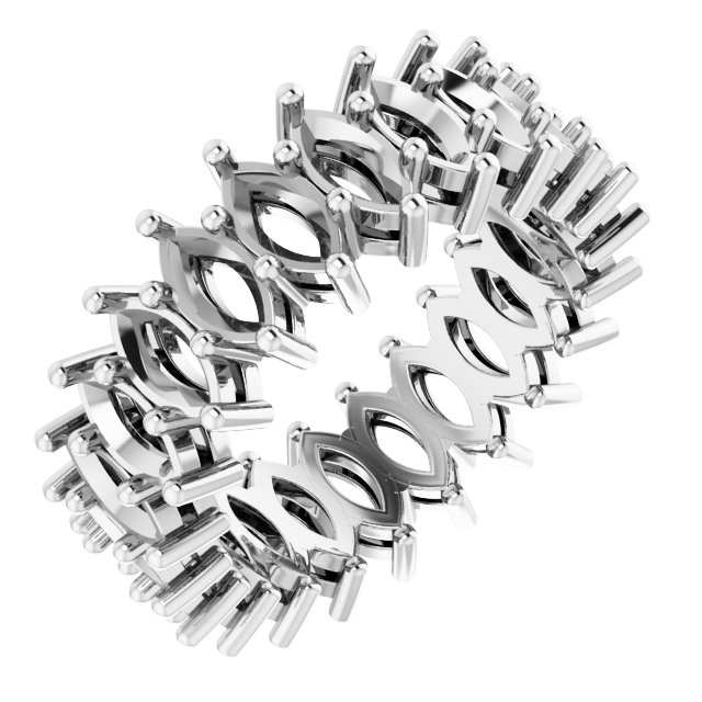 Shared-Prong Eternity Band