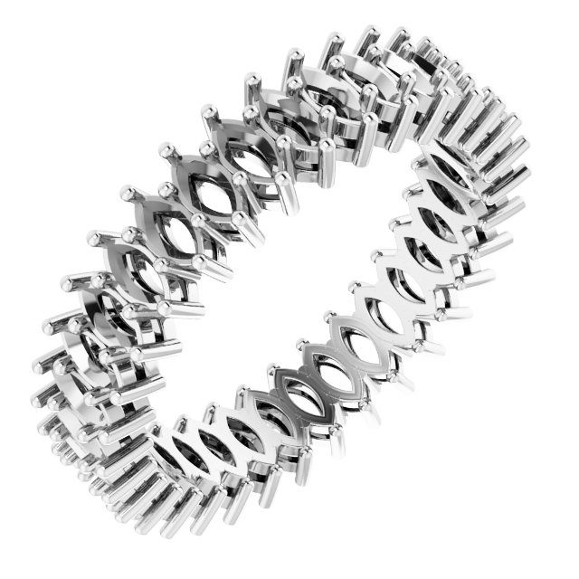 Shared-Prong Eternity Band