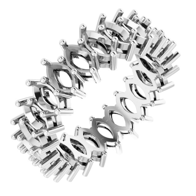 Shared-Prong Eternity Band