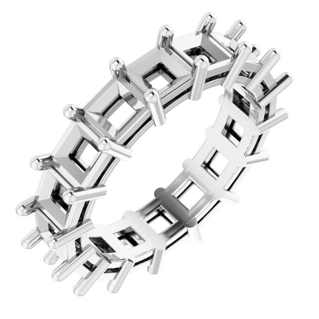 Shared-Prong Eternity Band