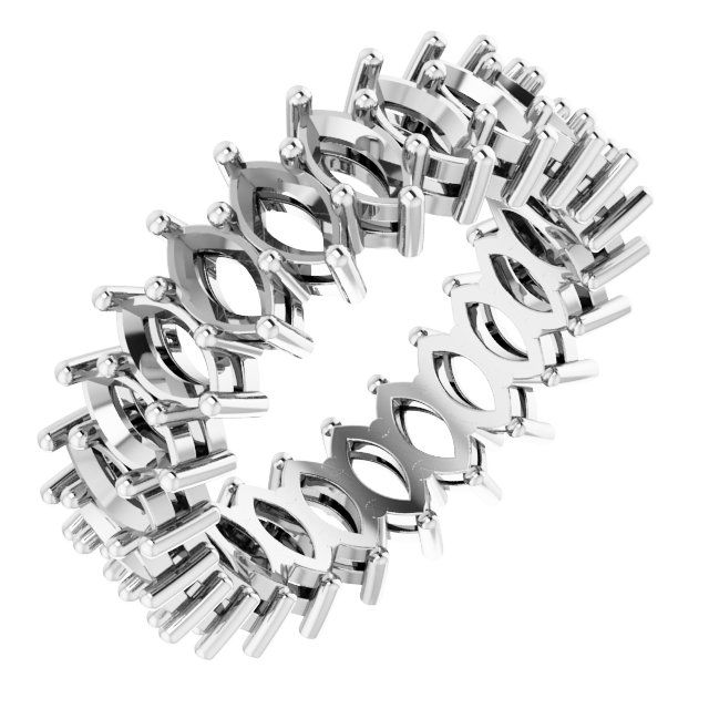 Shared-Prong Eternity Band