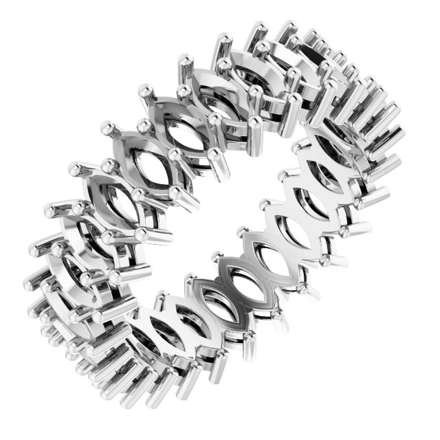 Shared-Prong Eternity Band