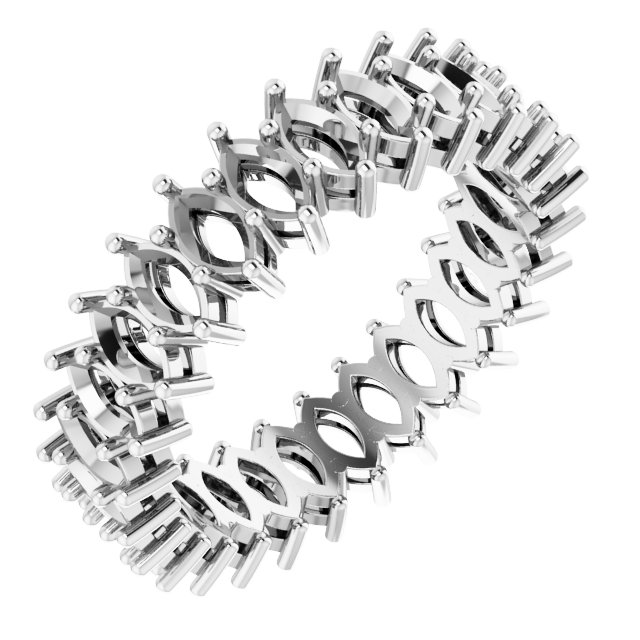 Shared-Prong Eternity Band