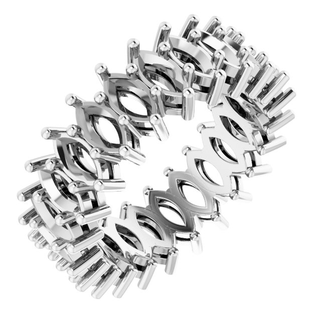 Shared-Prong Eternity Band