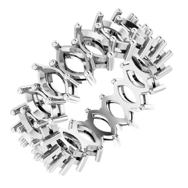 Shared-Prong Eternity Band