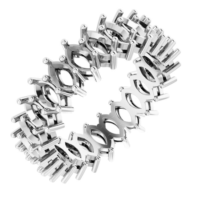 Shared-Prong Eternity Band