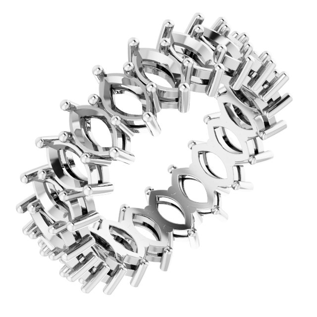 Shared-Prong Eternity Band