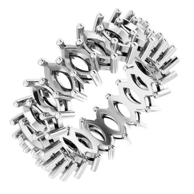 Shared-Prong Eternity Band