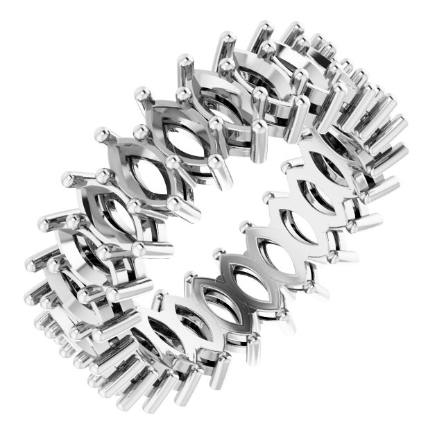 Shared-Prong Eternity Band