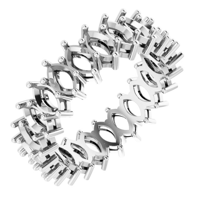 Shared-Prong Eternity Band