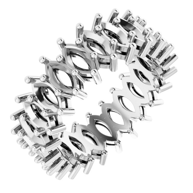 Shared-Prong Eternity Band