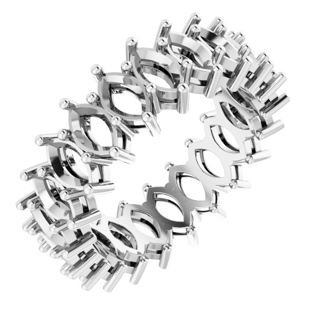 Shared-Prong Eternity Band