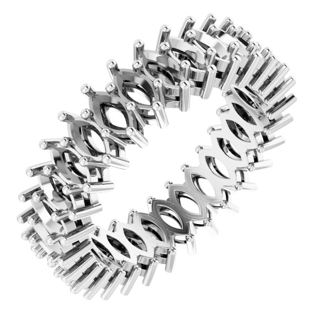 Shared-Prong Eternity Band