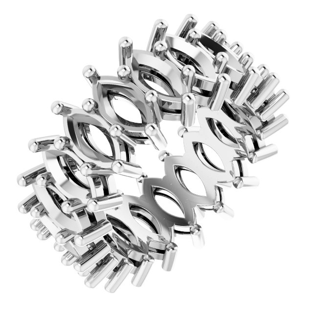 Shared-Prong Eternity Band