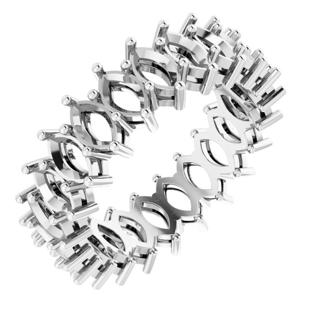 Shared-Prong Eternity Band