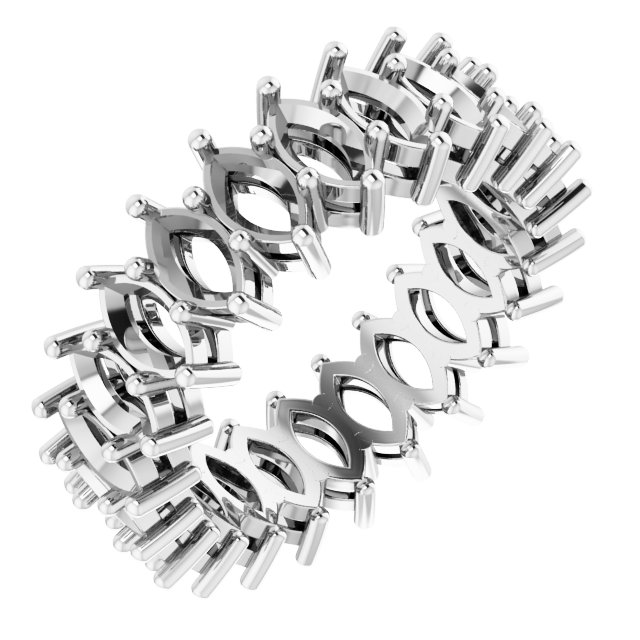 Shared-Prong Eternity Band