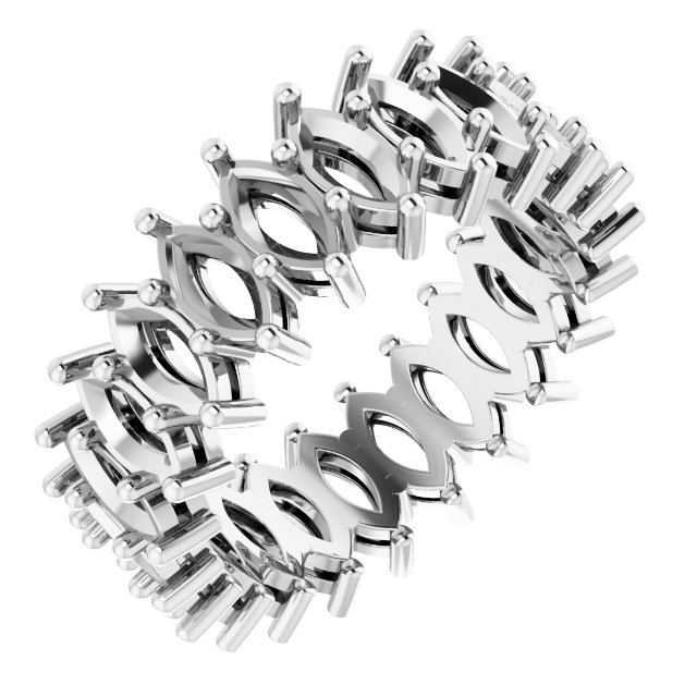 Shared-Prong Eternity Band