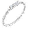 14K White .10 CTW Diamond Beaded Ring Ref. 12522081
