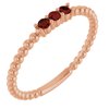 14K Rose Mozambique Garnet Beaded Ring Ref. 13960491
