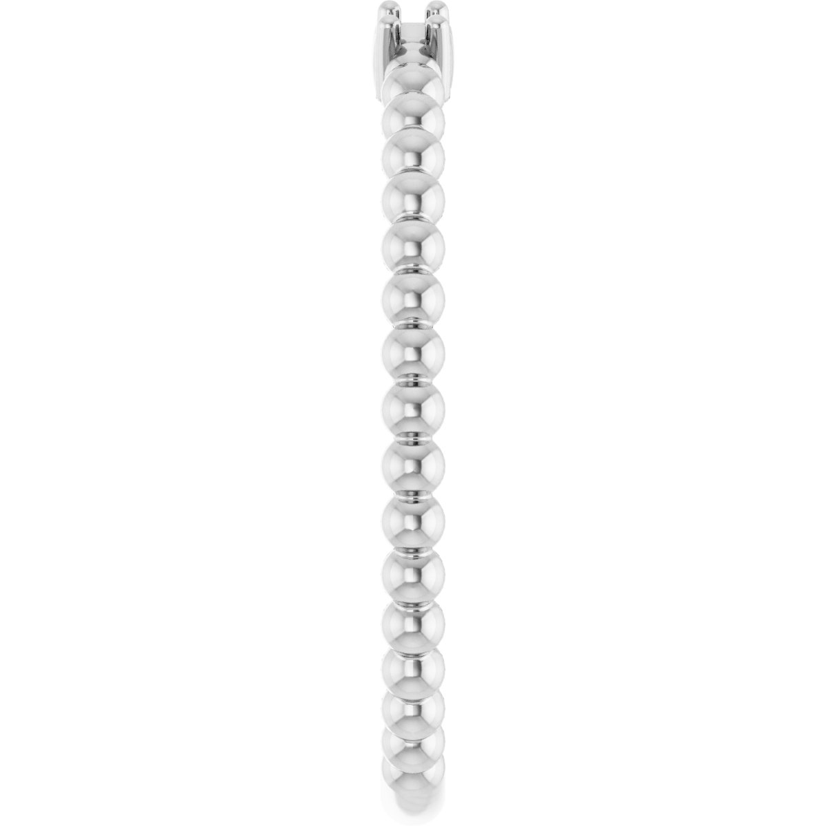 14K White 1/10 CTW Diamond Beaded Ring