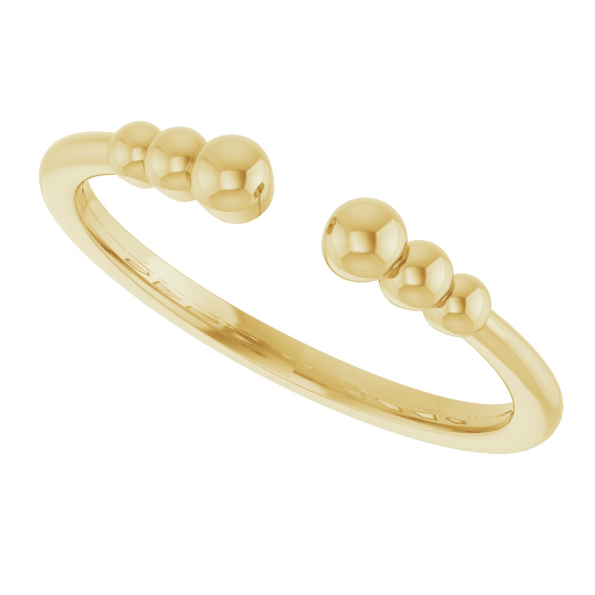 14K Yellow Beaded Ring