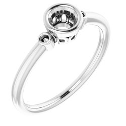 Accented Bezel-Set Ring