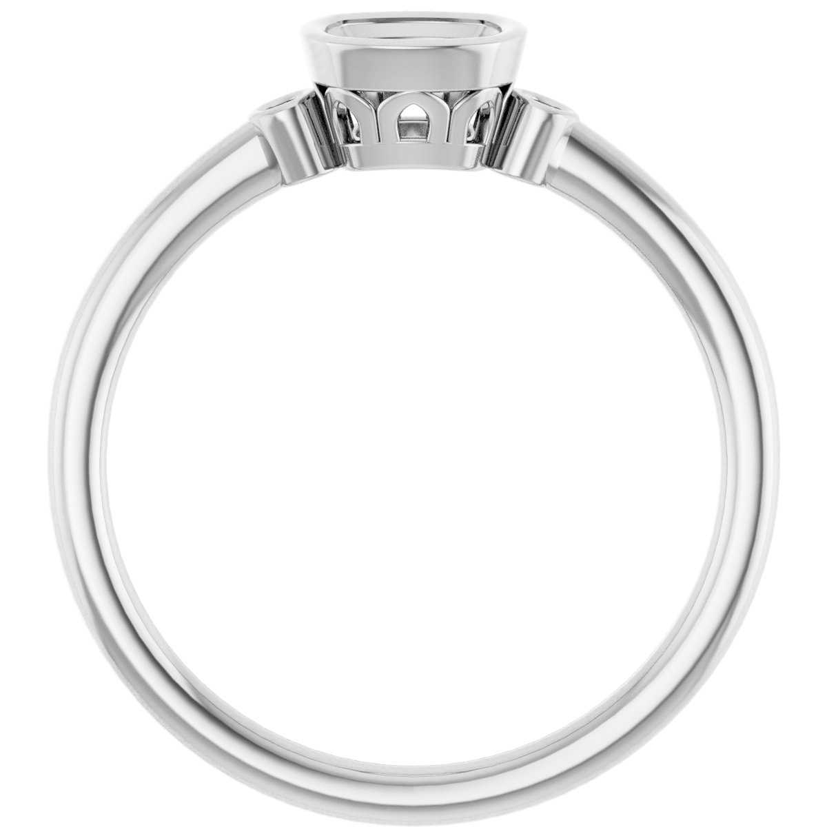 Lab-Grown Emerald & .02 CTW Natural Diamond Ring view 2
