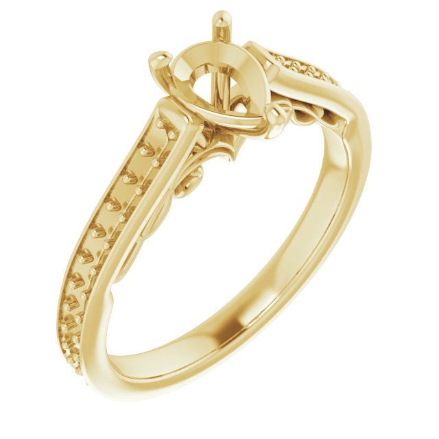 Accented Sculptural Engagement Ring