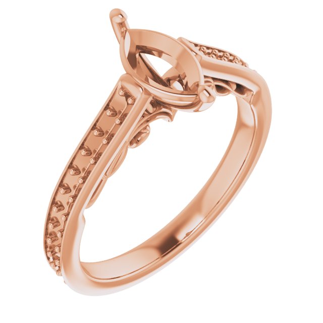 Accented Sculptural Engagement Ring