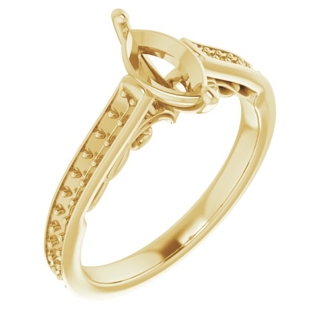 Accented Sculptural Engagement Ring