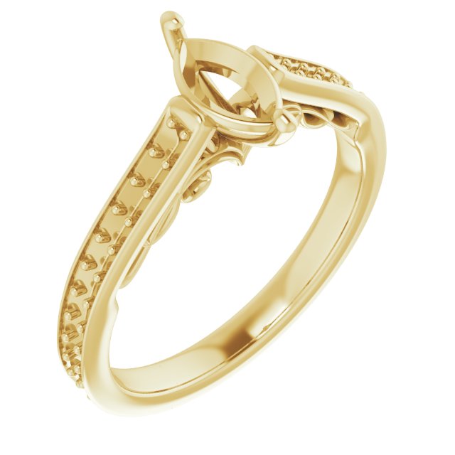 Accented Sculptural Engagement Ring