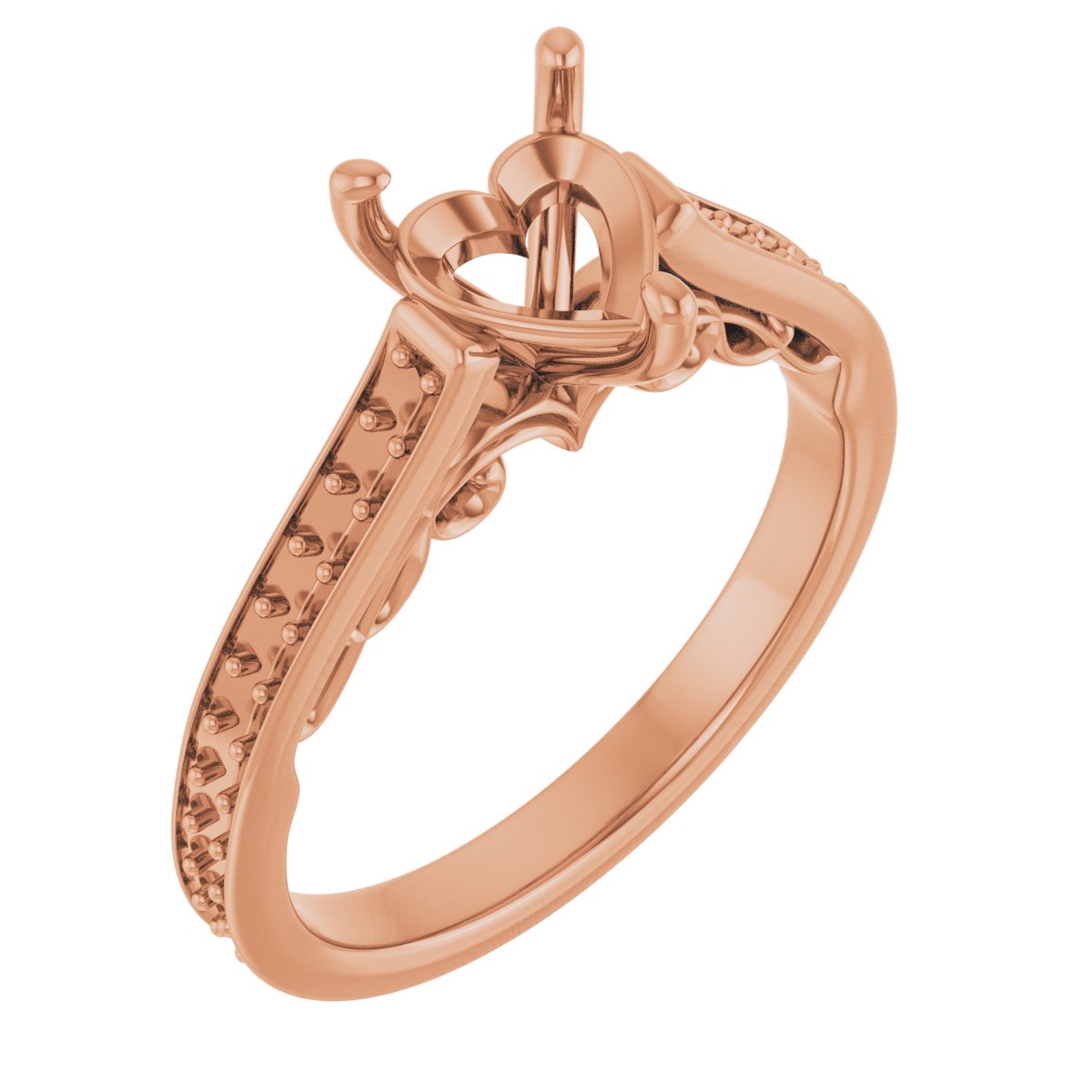 Accented Sculptural Engagement Ring