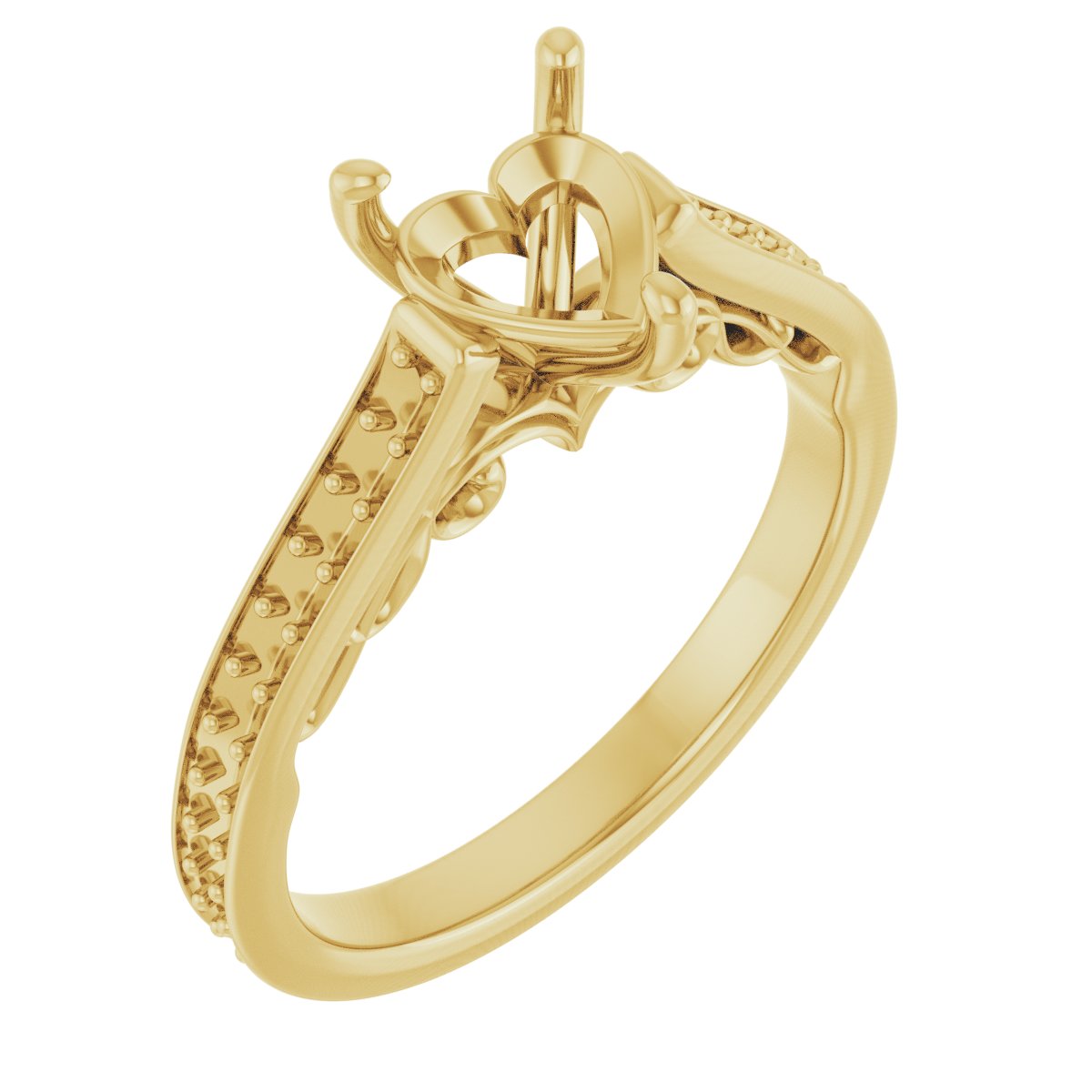 Accented Sculptural Engagement Ring