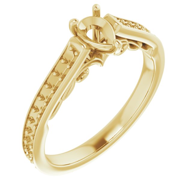 Accented Sculptural Engagement Ring