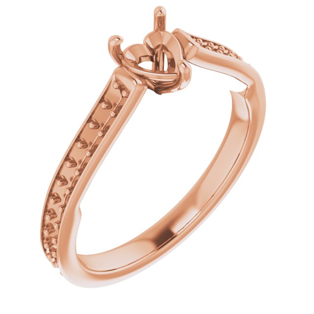 Accented Sculptural Engagement Ring