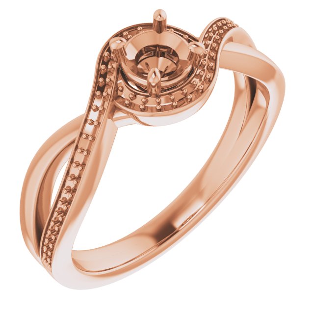 Halo-Style Bypass Engagement Ring