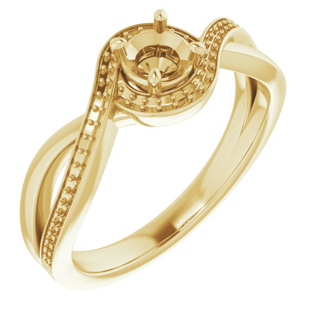 Halo-Style Bypass Engagement Ring