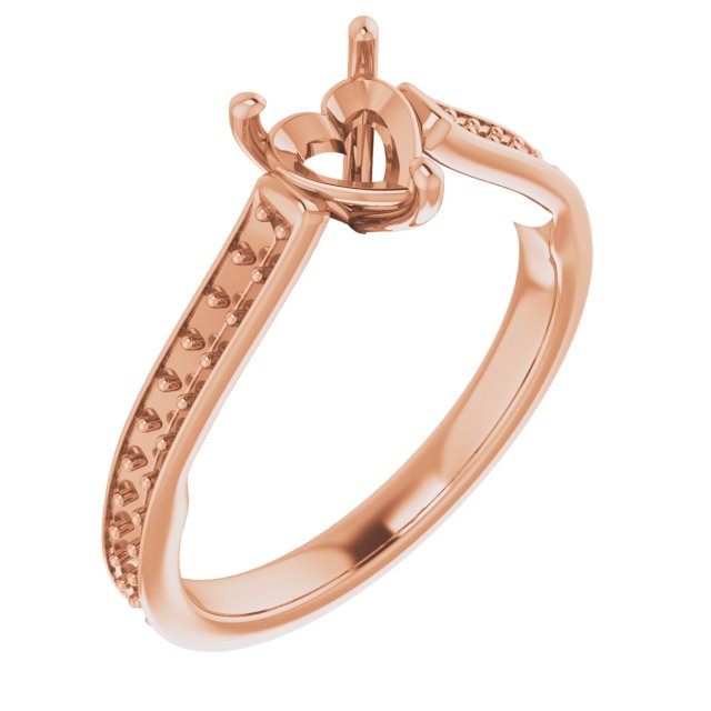 Accented Sculptural Engagement Ring