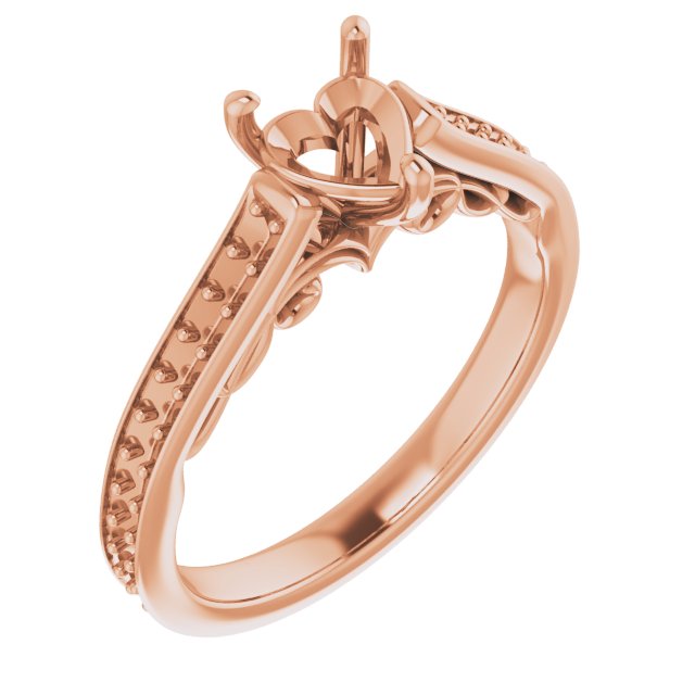 Accented Sculptural Engagement Ring