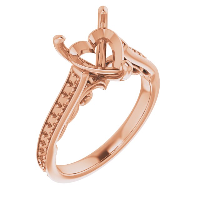 Accented Sculptural Engagement Ring