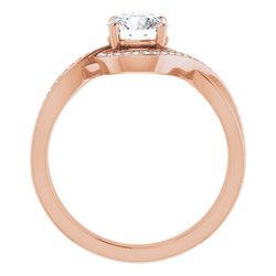 Bypass Halo-Style Engagement Ring  