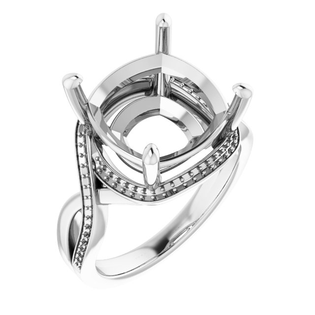 Halo-Style Bypass Engagement Ring